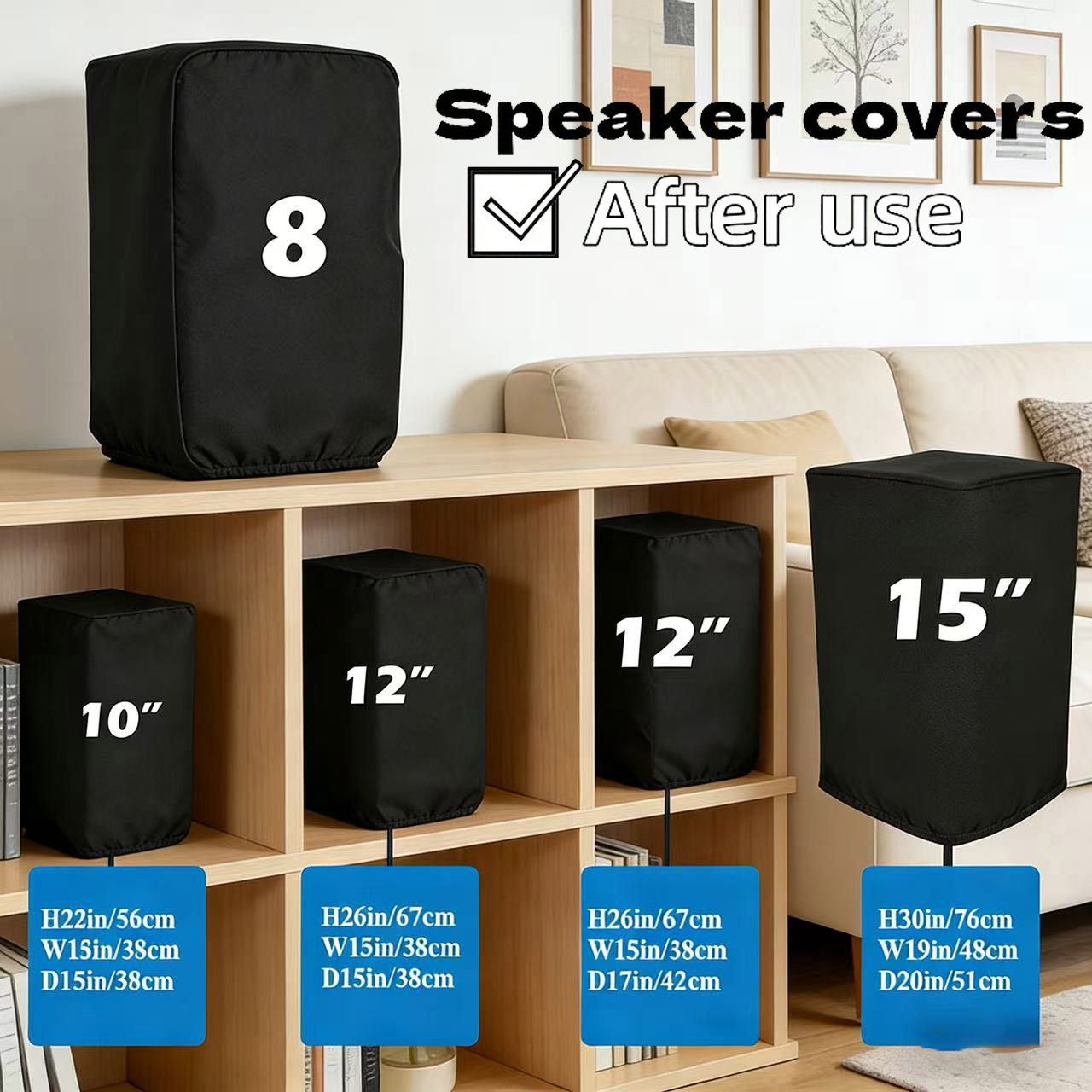 Home Cinema Installation - Durable Black 210D Oxford Cloth Speaker