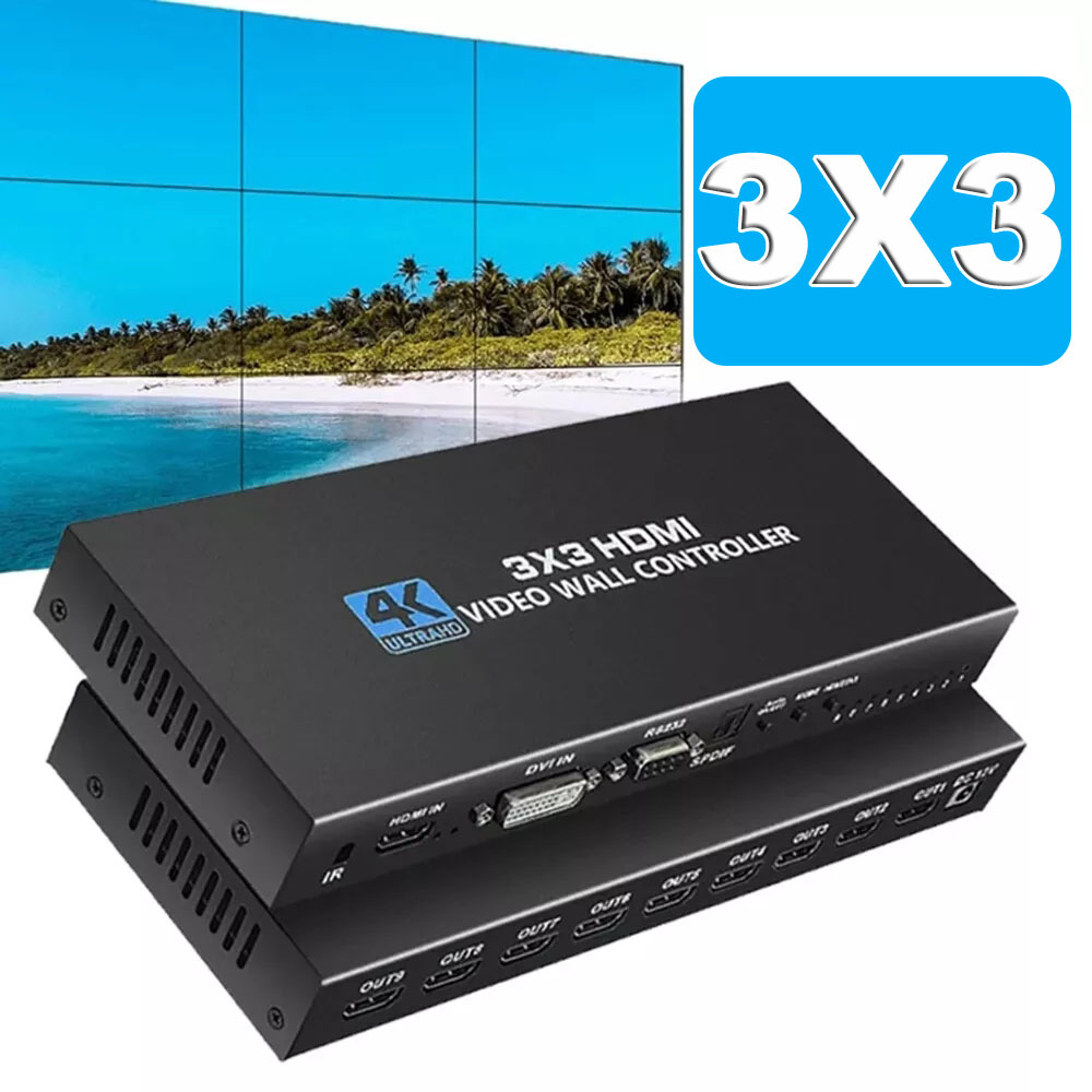 Home Cinema Projector Screen - 4K HDMI Video Wall Controller 3X3/2X3/2X2