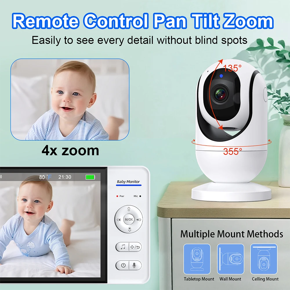 7.0'' Video Baby Monitor 720P  - Home Cinema Wireless recension och pris