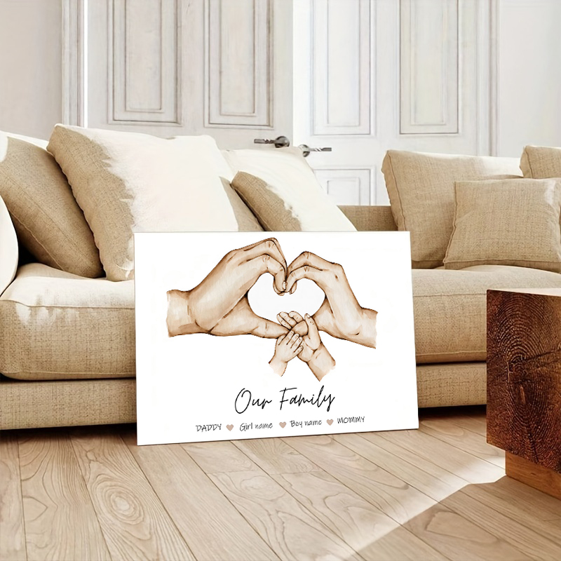 Personalized Custom Family Han - Home Cinema Wall Art recension och pris