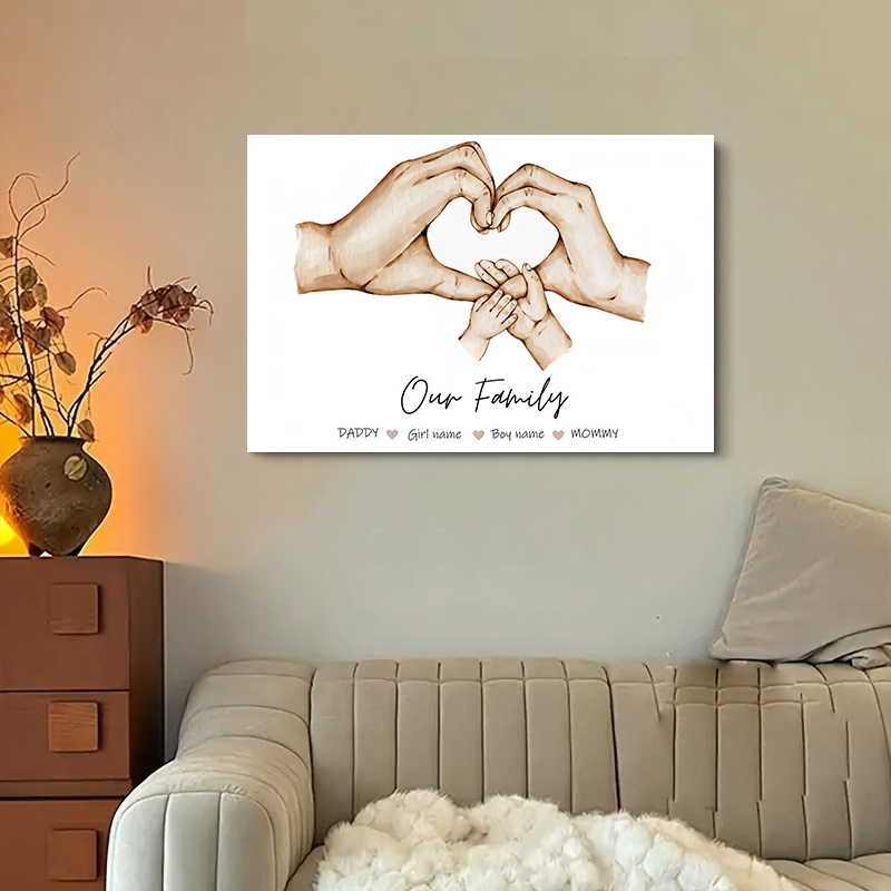 Personalized Custom Family Han - Home Cinema Wall Art recension och pris