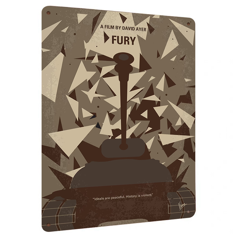 Fury Movie Poster Metal Wall A - Home Cinema Inspiration recension och pris