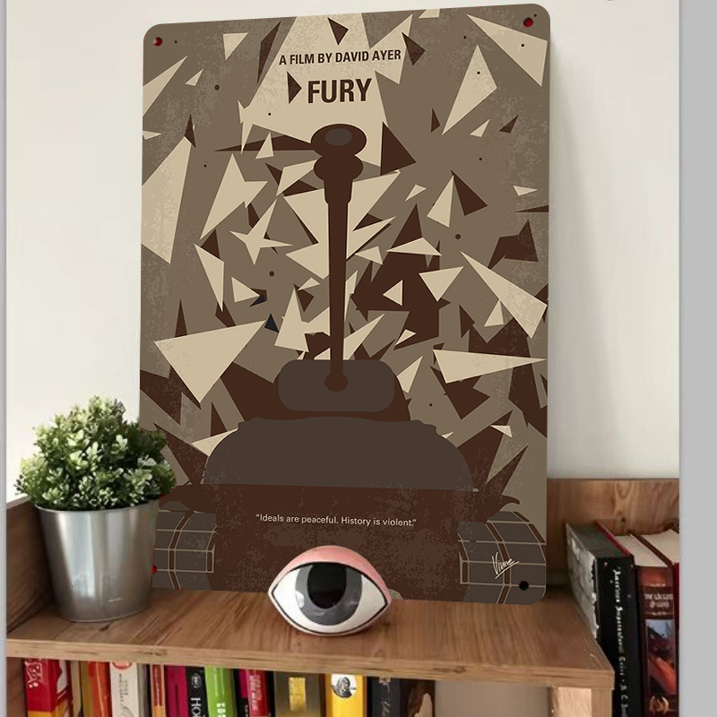 Fury Movie Poster Metal Wall A - Home Cinema Inspiration recension och pris