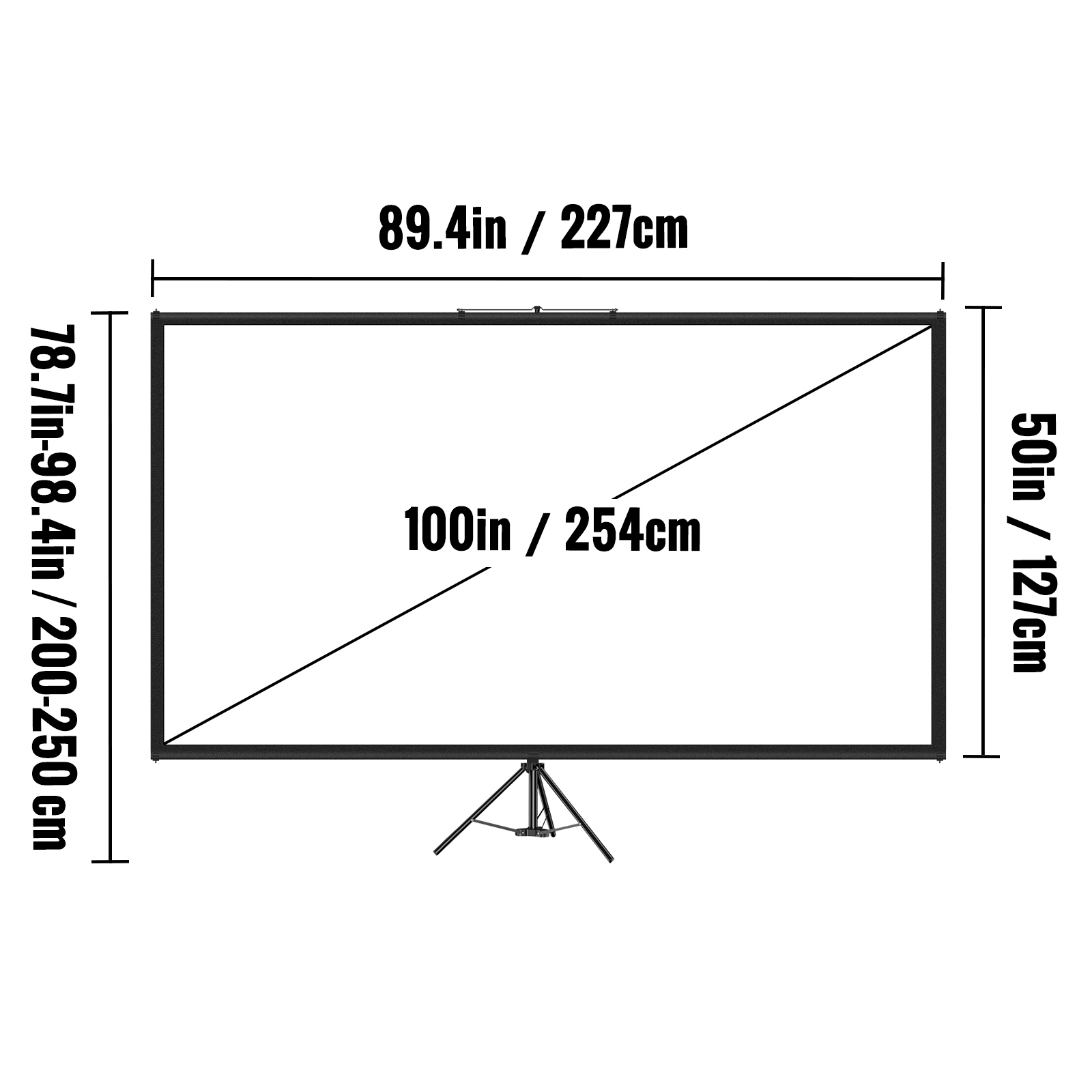 100 Inch Tripod Projector Scre - Home Cinema Projector Screen recension och pris