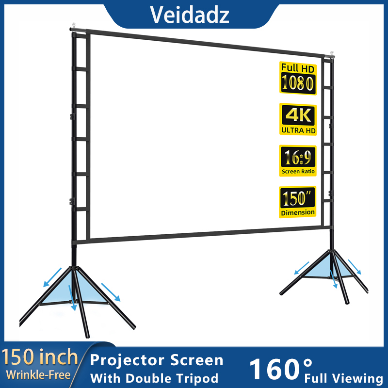 VEIDADZ Projector Screen With  - Home Cinema Projector Screen recension och pris