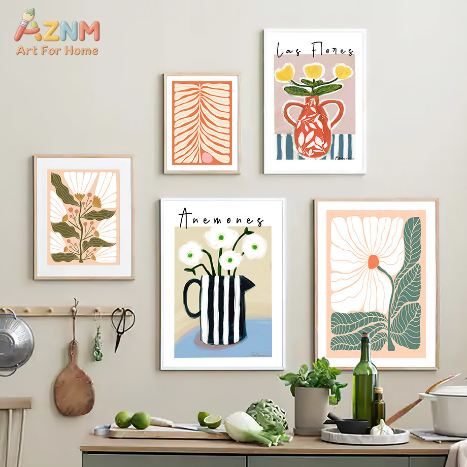AZNM Boho Floral Canvas Wall A - Home Cinema Wall Art recension och pris