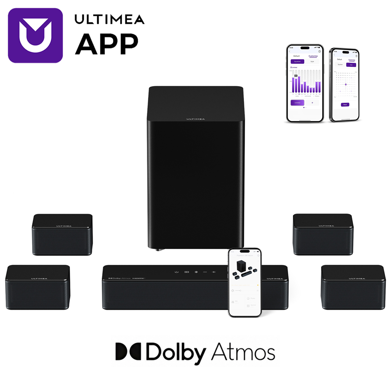 ULTIMEA Poseidon D80 7.1 Surro - Home Cinema Dolby Atmos 7.1 recension och pris