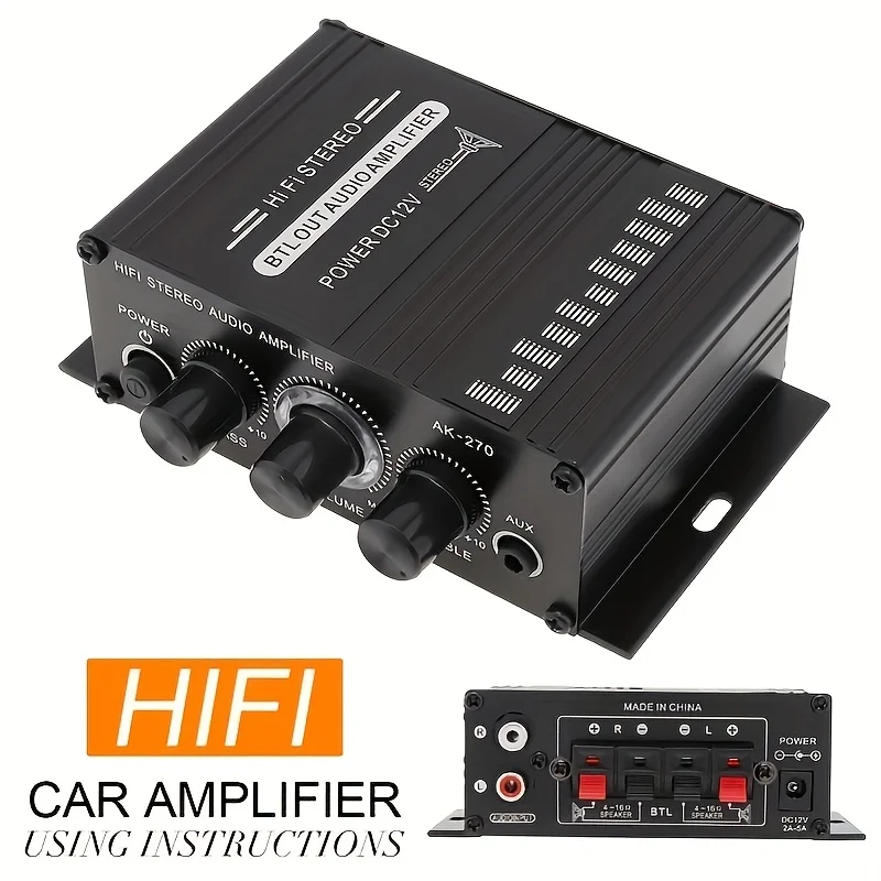 AK-270 400W Mini Power Amplifi - Home Cinema Installation recension och pris