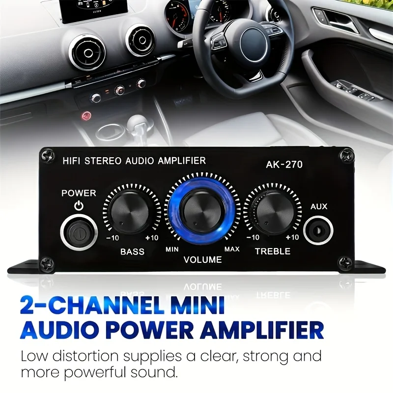 AK-270 400W Mini Power Amplifi - Home Cinema Installation recension och pris