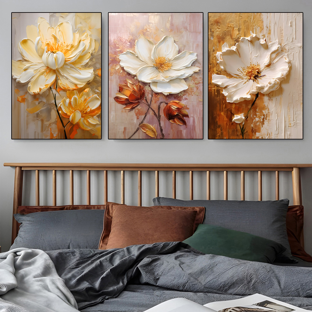 Luxury Floral Canvas Prints,Te - Home Cinema Wall Art recension och pris