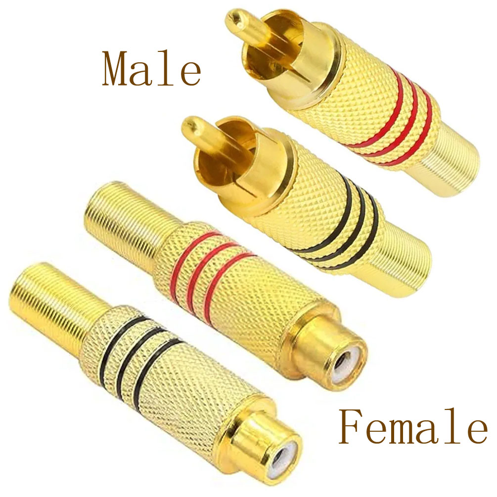 4PCS RCA Plug Gold Plated Sold - Home Cinema Installation recension och pris